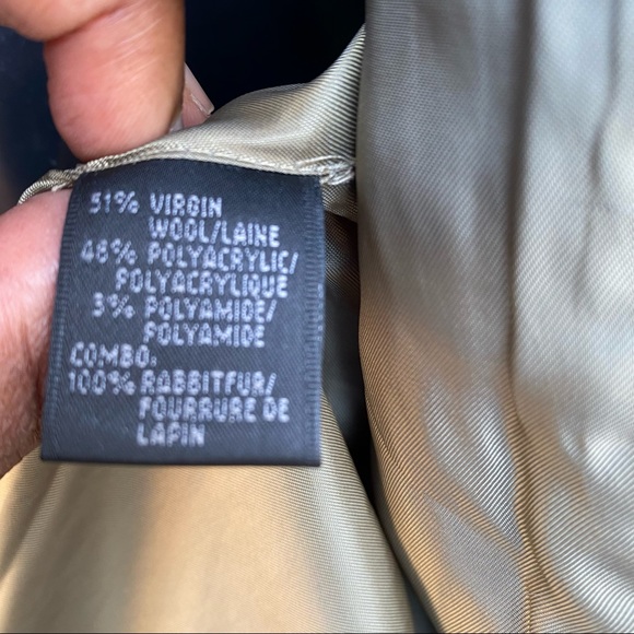 LAFAYETTE 148 New York Green Boucle & Rabbit Fur Jacket Size 12 - Picture 9 of 16